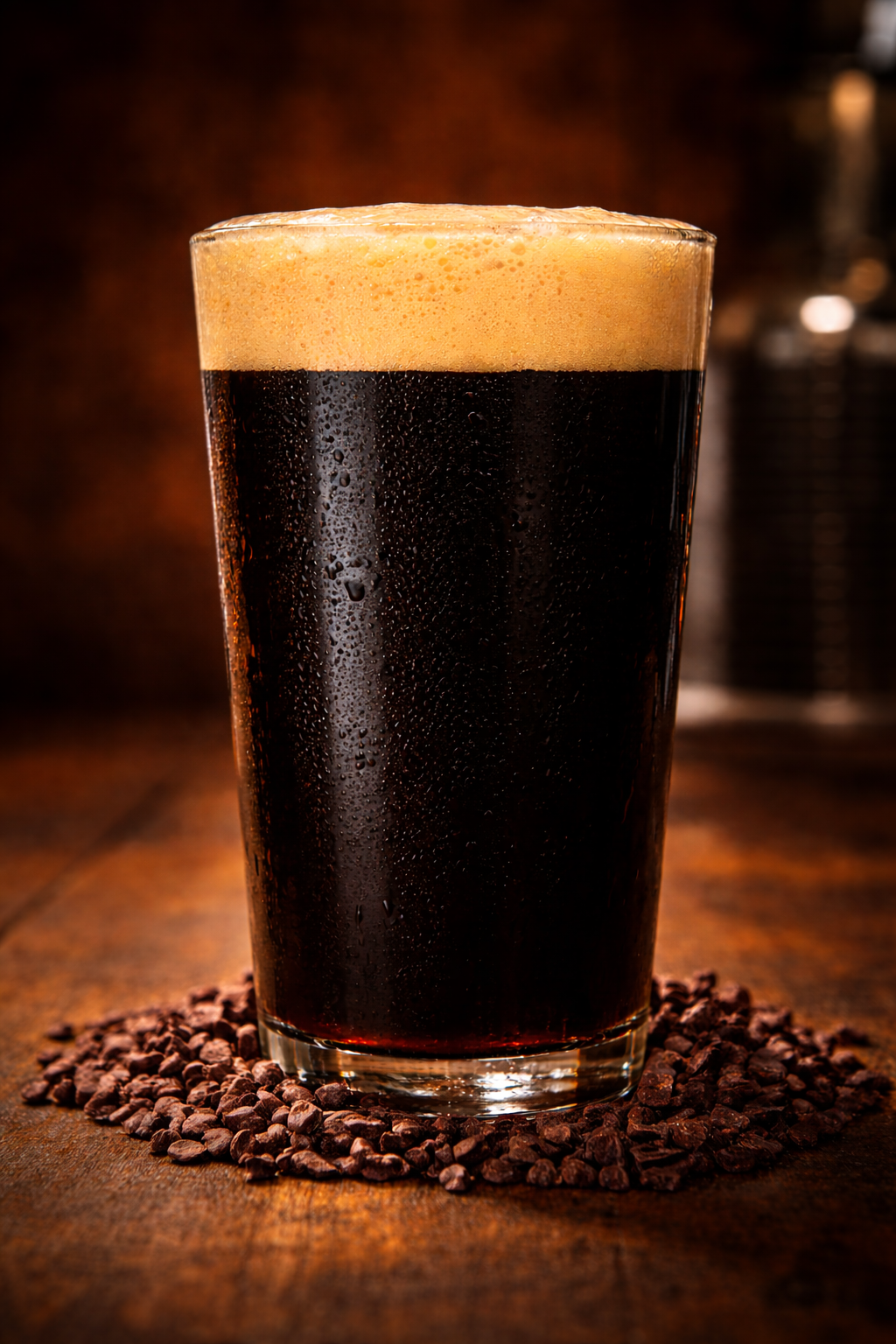 Mictlán Milk Stout de Oveja Mística servida en vaso